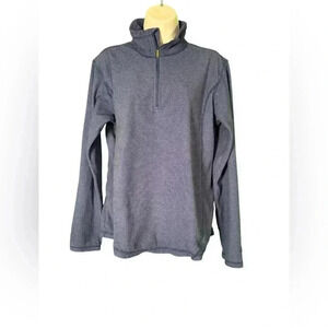 Alpine Design Women's Large Blue Purple 1/4 Zip Fleece Pullover Sweater